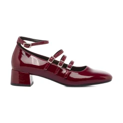 Discount Décolleté bordeaux burgundy da donna con tacco 4 cm e cinturini Donna Scarpe Eleganti|Décolleté