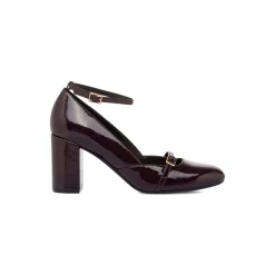 Outlet Décolleté bordeaux da Donna con cinturino e tacco 7,5 cm Donna Décolleté