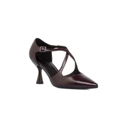 Hot Décolleté bordeaux da Donna in pelle con tacco 7,5 cm Donna Décolleté