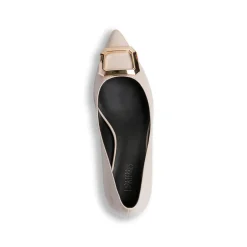 Clearance Décolleté da donna beige effetto vernice con tacco 6 cm Donna Scarpe Eleganti|Scarpe Cerimonia Donna