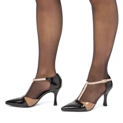 Clearance Décolleté da donna nere e beige con tacco 9 cm Donna Scarpe Eleganti|Scarpe Cerimonia Donna