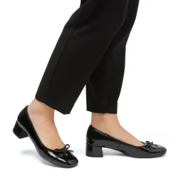 Clearance Décolleté da donna nere effetto vernice con tacco 4 cm Donna Décolleté