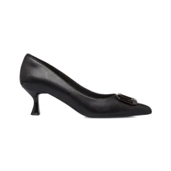 Hot Décolleté da donna nere con tacco 6 cm e dettagli in metallo Donna Scarpe Eleganti|Décolleté