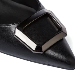 Hot Décolleté da donna nere con tacco 6 cm e dettagli in metallo Donna Scarpe Eleganti|Décolleté