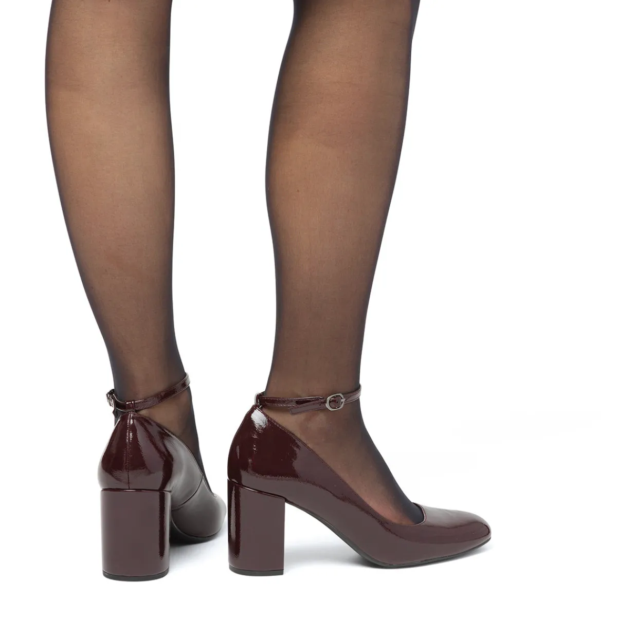 Discount Décolleté Mary Jane bordeaux da donna effetto vernice con tacco 7,5 cm Donna Scarpe Eleganti|Décolleté