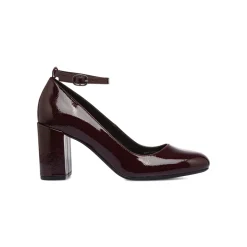 Discount Décolleté Mary Jane bordeaux da donna effetto vernice con tacco 7,5 cm Donna Scarpe Eleganti|Décolleté