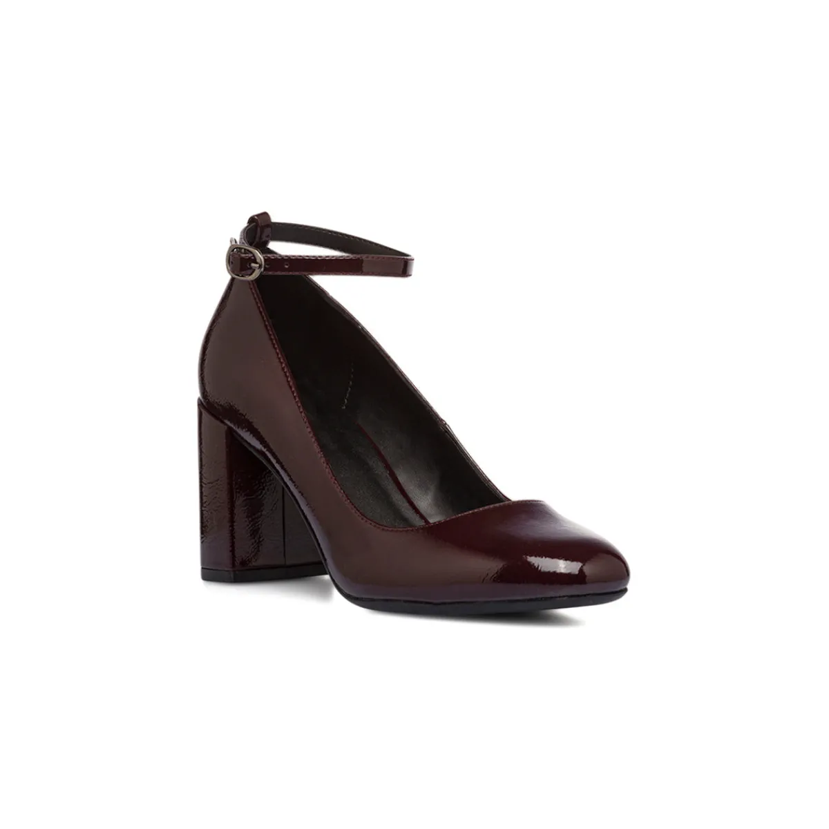 Discount Décolleté Mary Jane bordeaux da donna effetto vernice con tacco 7,5 cm Donna Scarpe Eleganti|Décolleté