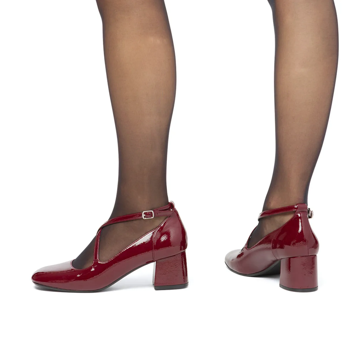 Online Décolleté Mary Jane bordeaux burgundy da donna con cinturini incrociati tacco 5,5 cm Donna Scarpe Eleganti|Décolleté