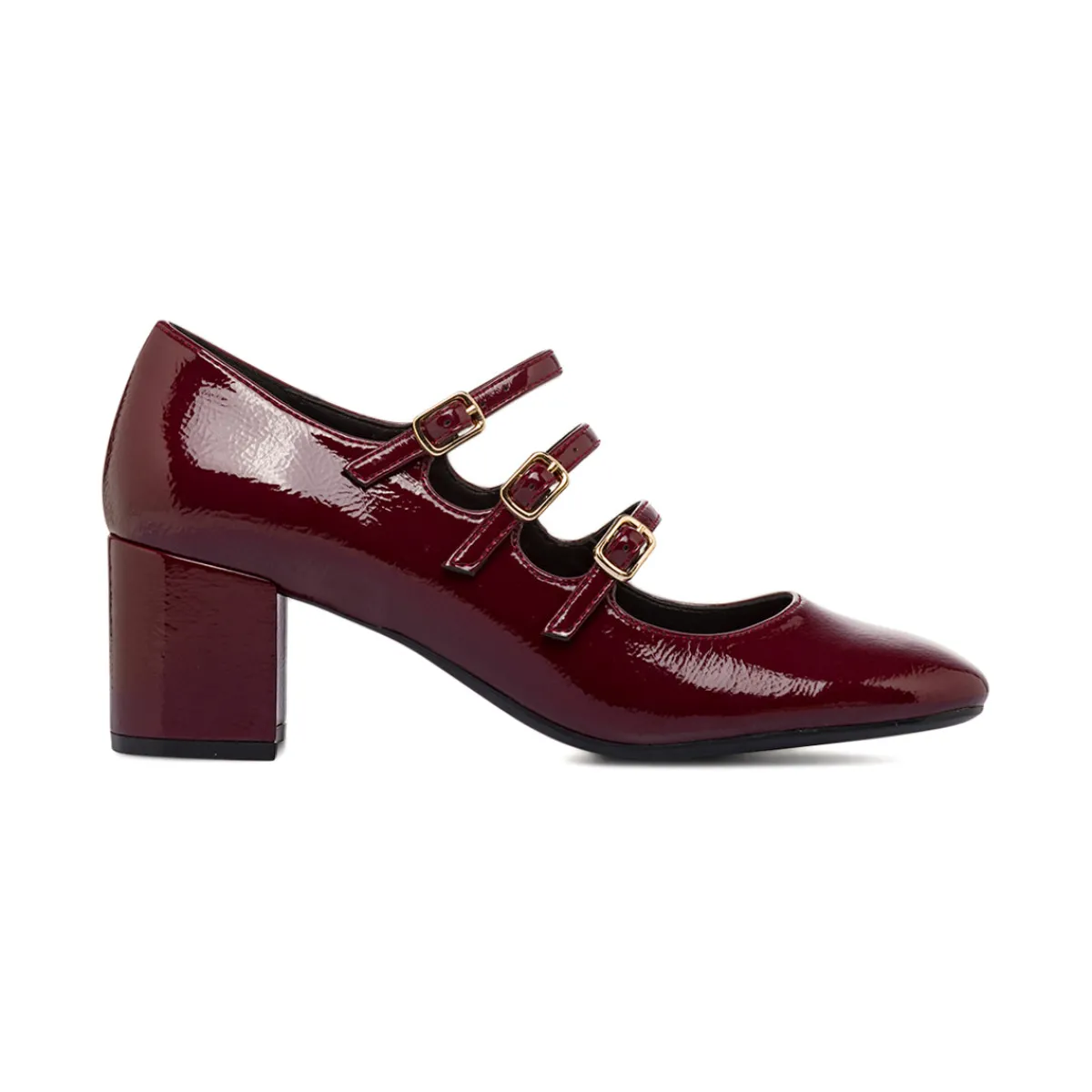 Hot Décolleté Mary Jane bordeaux da Donna con tacco 6 cm Donna Décolleté