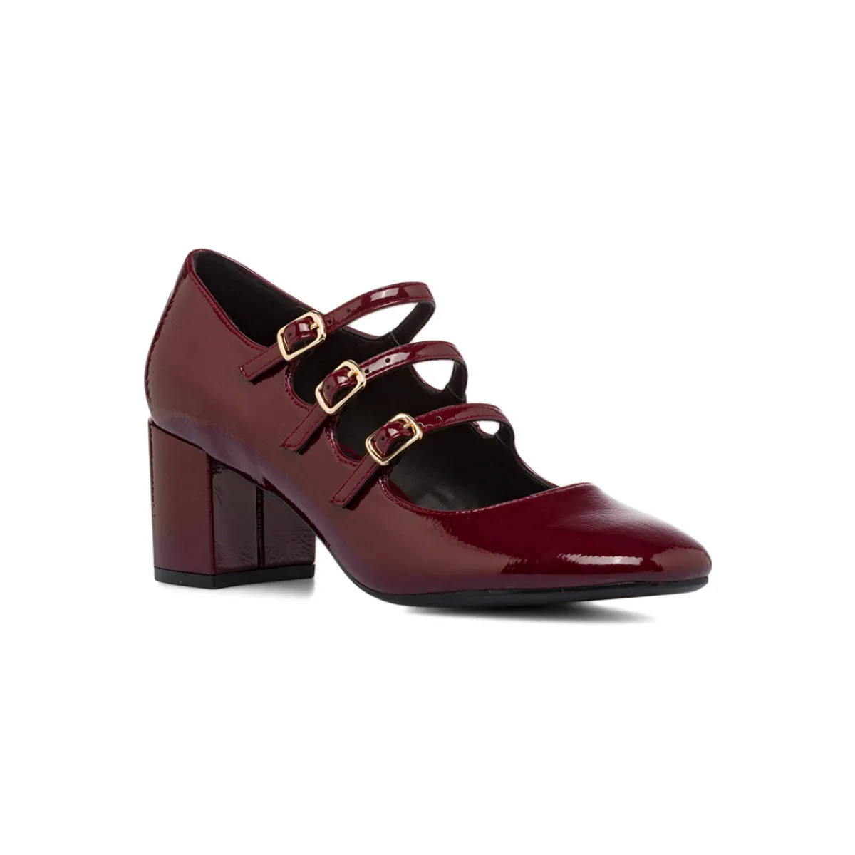 Hot Décolleté Mary Jane bordeaux da Donna con tacco 6 cm Donna Décolleté