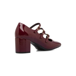 Hot Décolleté Mary Jane bordeaux da Donna con tacco 6 cm Donna Décolleté