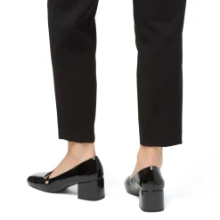 Outlet Décolleté Mary Jane da donna nere effetto vernice con tacco 5 cm Donna Scarpe Eleganti|Décolleté