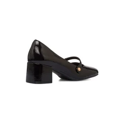 Outlet Décolleté Mary Jane da donna nere effetto vernice con tacco 5 cm Donna Scarpe Eleganti|Décolleté