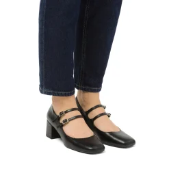 Clearance Décolleté Mary Jane da donna nere con tacco 5,5 cm e cinturino alla caviglia Donna Décolleté|Scarpe Eleganti