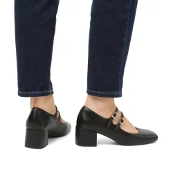 Clearance Décolleté Mary Jane da donna nere con tacco 5,5 cm e cinturino alla caviglia Donna Décolleté|Scarpe Eleganti