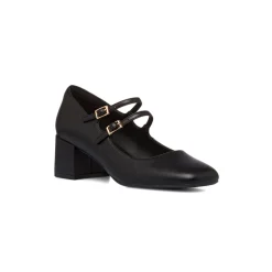 Clearance Décolleté Mary Jane da donna nere con tacco 5,5 cm e cinturino alla caviglia Donna Décolleté|Scarpe Eleganti