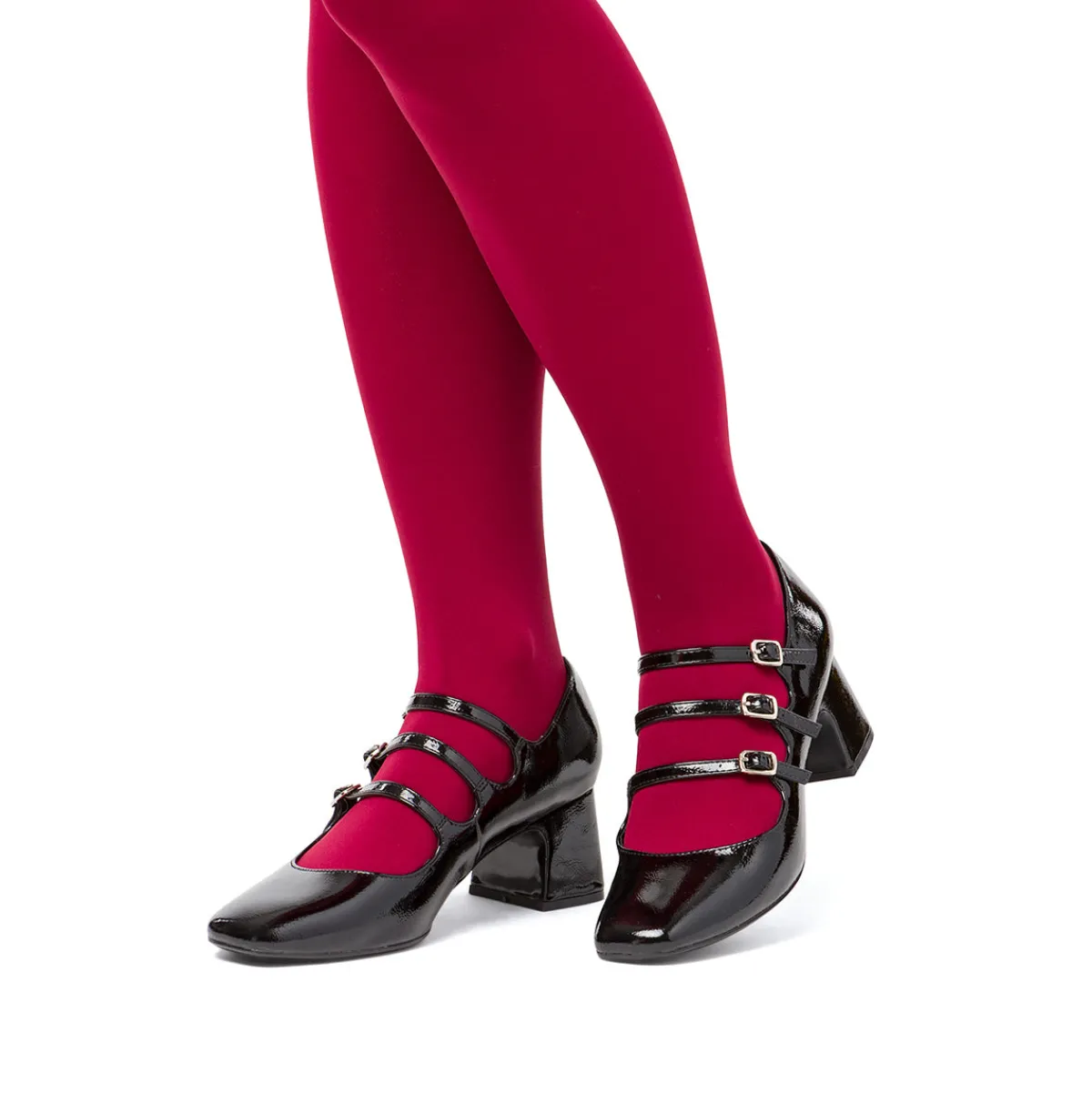 Discount Décolleté Mary Jane da donna nere effetto vernice con tacco 6 cm Donna Scarpe Eleganti|Décolleté