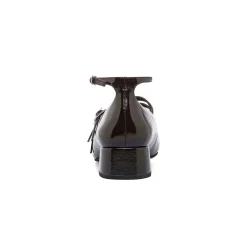 New Décolleté Mary Jane nere da donna effetto vernice con tacco 4 cm Donna Scarpe Eleganti|Décolleté