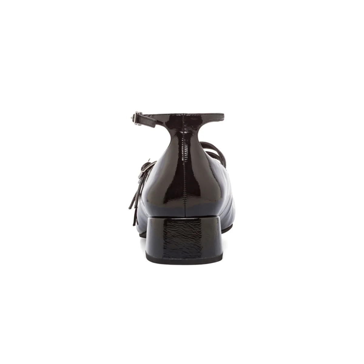 New Décolleté Mary Jane nere da donna effetto vernice con tacco 4 cm Donna Scarpe Eleganti|Décolleté