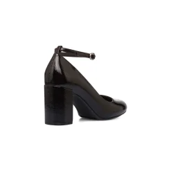Hot Décolleté Mary Jane nere effetto vernice con tacco 7,5 cm da donna Donna Scarpe Eleganti|Décolleté