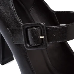 Online Décolleté nere da Donna con cinturino e tacco a colonna 9 cm Donna Décolleté