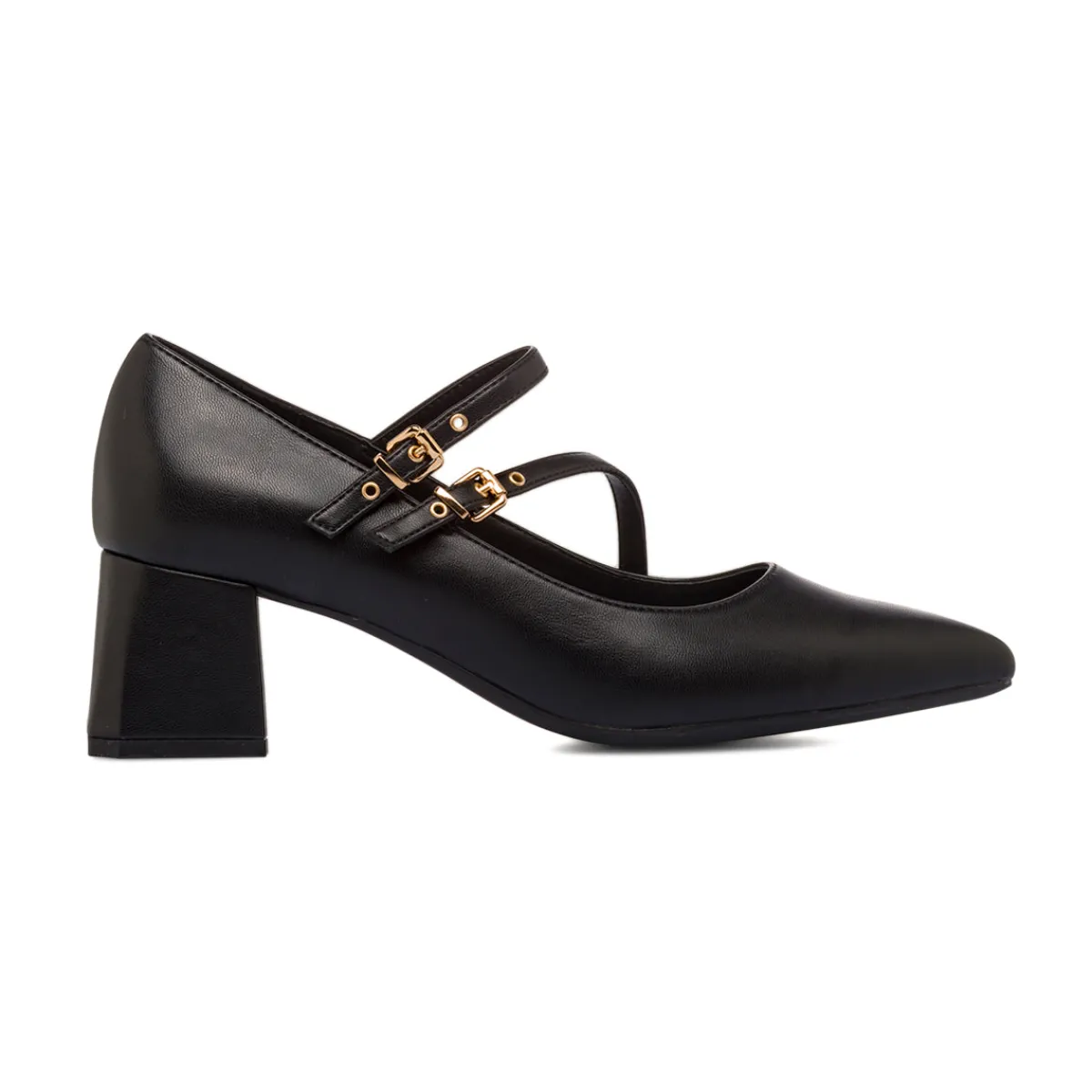 Hot Décolleté nere da Donna con doppio cinturino e tacco Donna Décolleté