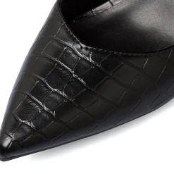 Décolleté nere da donna effetto coccodrillo con tacco 7 cm Donna Scarpe Eleganti|Scarpe Cerimonia Donna