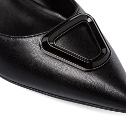 New Décolleté nere Donna con tacco 5,5 cm e inserto geometrico Donna Décolleté