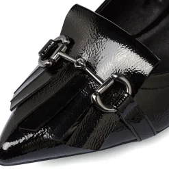 New Décolleté nere lucide con tacco 3,5 cm da donna e dettaglio nappina Donna Décolleté