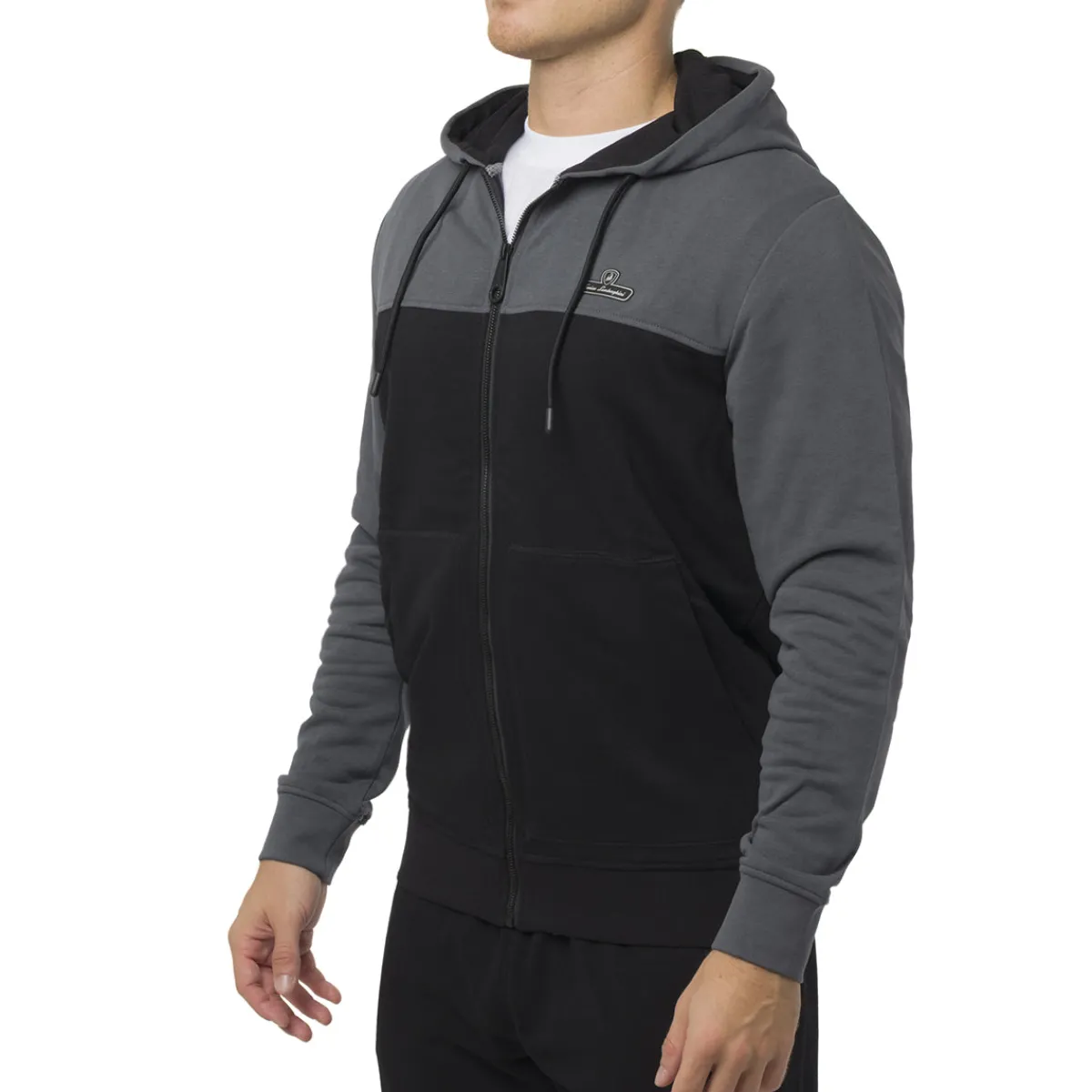 Felpa bicolore nera e grigia da Uomo con logo Uomo Felpe Uomo|Abbigliamento Sportivo Uomo