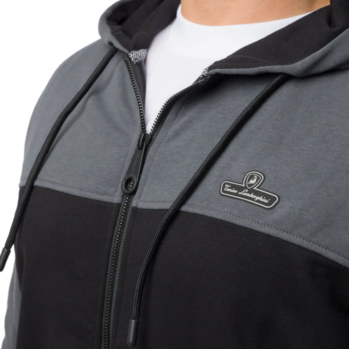 Felpa bicolore nera e grigia da Uomo con logo Uomo Felpe Uomo|Abbigliamento Sportivo Uomo