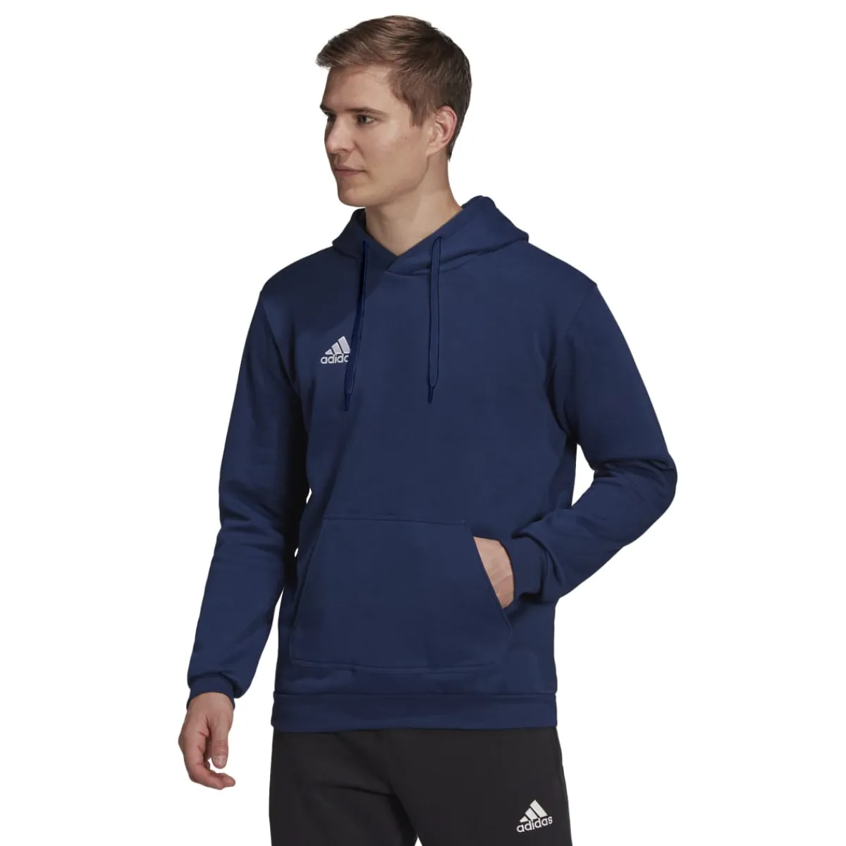 Sale Felpa blu da uomo con cappuccio Entrada 22 Uomo Abbigliamento Adidas|Felpe Uomo