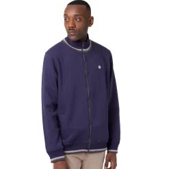 Best Felpa blu da Uomo con zip e logo frontale Uomo Abbigliamento Navy Sail|Felpe Uomo