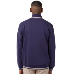 Best Felpa blu da Uomo con zip e logo frontale Uomo Abbigliamento Navy Sail|Felpe Uomo