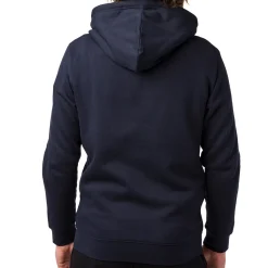 Clearance Felpa con cappuccio da uomo blu con zip e logo Uomo Abbigliamento Ducati|Felpe Uomo