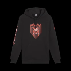 Discount Felpa con cappuccio nera da uomo con tasca a marsupio AC Milan Ftblicons Uomo Felpe Uomo|Abbigliamento Sportivo Uomo