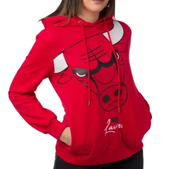 Best Felpa con cappuccio rossa da Donna con tasca e Zach Lavine NBA Donna Abbigliamento Nba|Felpe Donna