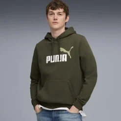 Sale Felpa con cappuccio verde militare da Uomo Uomo Abbigliamento Puma|Felpe Uomo