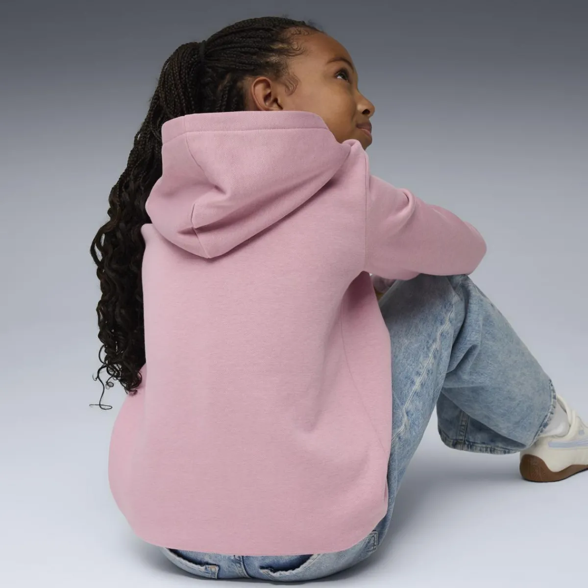 Hot Felpa da bambina rosa con cappuccio e grande logo bianco Essentials Donna Abbigliamento Puma|Felpe Donna