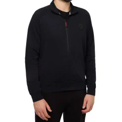 Discount Felpa girocollo da uomo in cotone blu navy con zip Corse Uomo Abbigliamento Ducati|Felpe Uomo