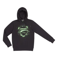 Discount Felpa nera da Ragazzo con stampa verde fluo Corse Bambino Abbigliamento Ducati|Felpe Bambino