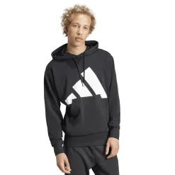 New Felpa nera da Uomo con cappuccio e logo Uomo Abbigliamento Adidas|Felpe Uomo