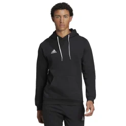 Outlet Felpa nera da uomo con cappuccio Entrada 22 Uomo Abbigliamento Adidas|Felpe Uomo