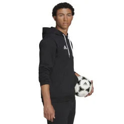 Outlet Felpa nera da uomo con cappuccio Entrada 22 Uomo Abbigliamento Adidas|Felpe Uomo