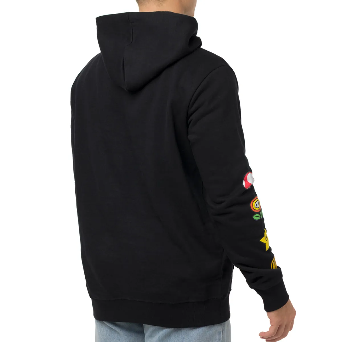 Online Felpa nera da Uomo con stampa fronte e retro Uomo Felpe Uomo|Abbigliamento Moda Uomo