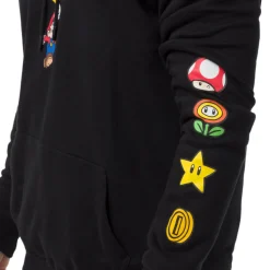 Online Felpa nera da Uomo con stampa fronte e retro Uomo Felpe Uomo|Abbigliamento Moda Uomo