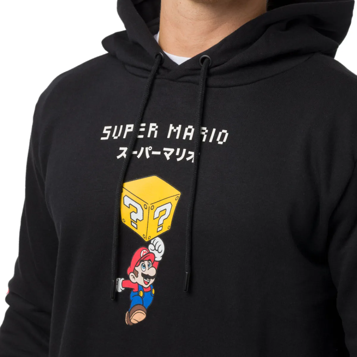 Online Felpa nera da Uomo con stampa fronte e retro Uomo Felpe Uomo|Abbigliamento Moda Uomo