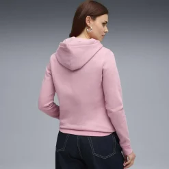 Outlet Felpa rosa con cappuccio e mega tasca da Donna Donna Abbigliamento Puma|Felpe Donna