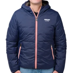 Sale Giacca a vento corta da uomo double face blu e verde miliare Corse Uomo Abbigliamento Ducati|Abbigliamento Sportivo Uomo