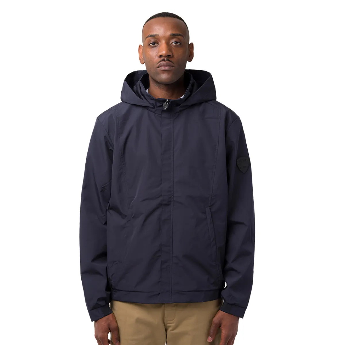 Outlet Giacca a vento da uomo blu con tasche e cappuccio rimovibile Corse Uomo Abbigliamento Ducati|Giacche E Cappotti Uomo